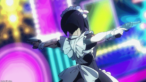 Akiba Maid War Episode 1 Ranko Gun Fu Pose