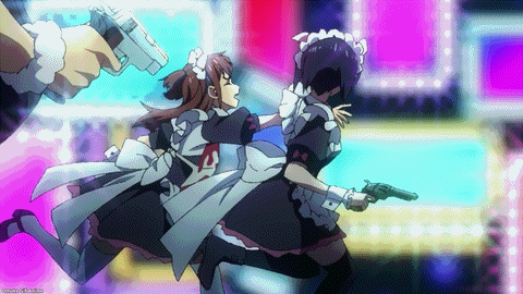 Akiba Maid War Episode 1 Ranko Kicks Yumechi Points