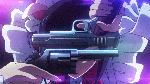 Akiba Maid War Episode 1 Ranko Peers Through Guns