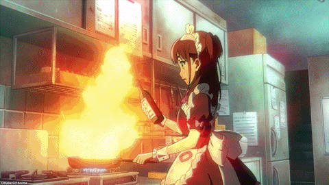Akiba Maid War OP Nagomi Grease Fire