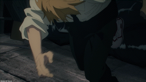 Chainsaw Man Episode 2 Denji Knees Aki's Balls