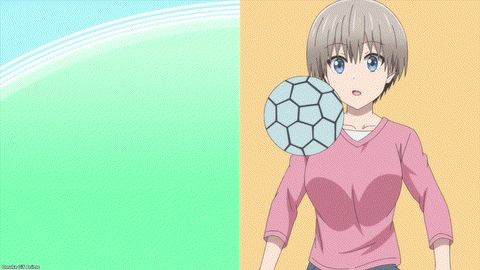 Uzaki Chan Wants To Hang Out! S2 Episode 2 Uzaki Sakurai Pass Soccer Ball