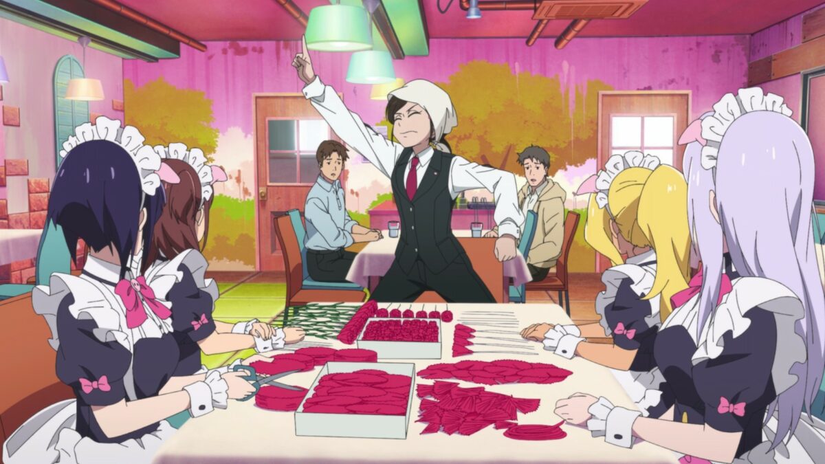 Akiba Maid War Episode 5 Tenchou Poses