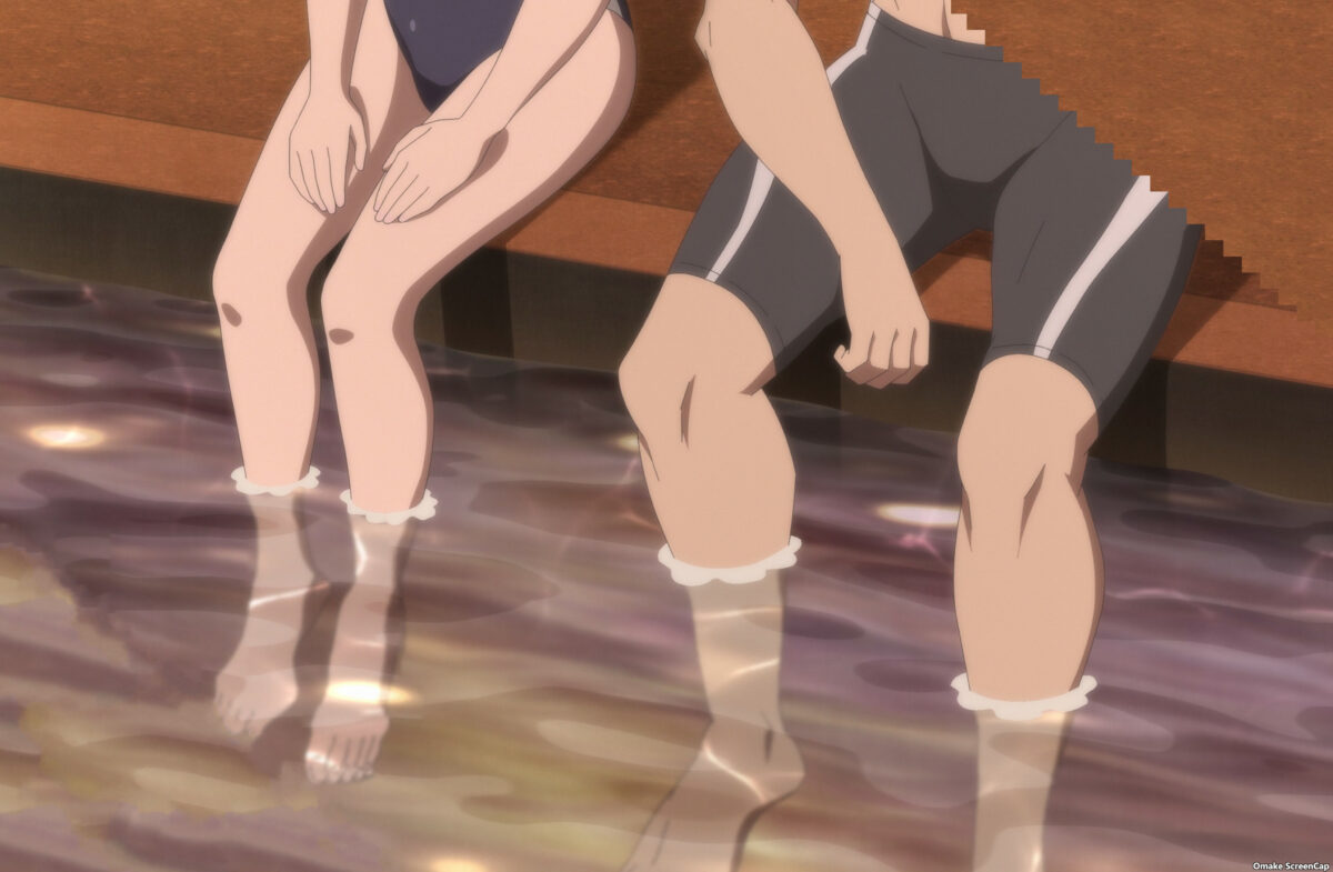 Uzaki Chan Wants To Hang Out! S2 Episode 11 Uzaki Chan And Sakurai Feet In Water
