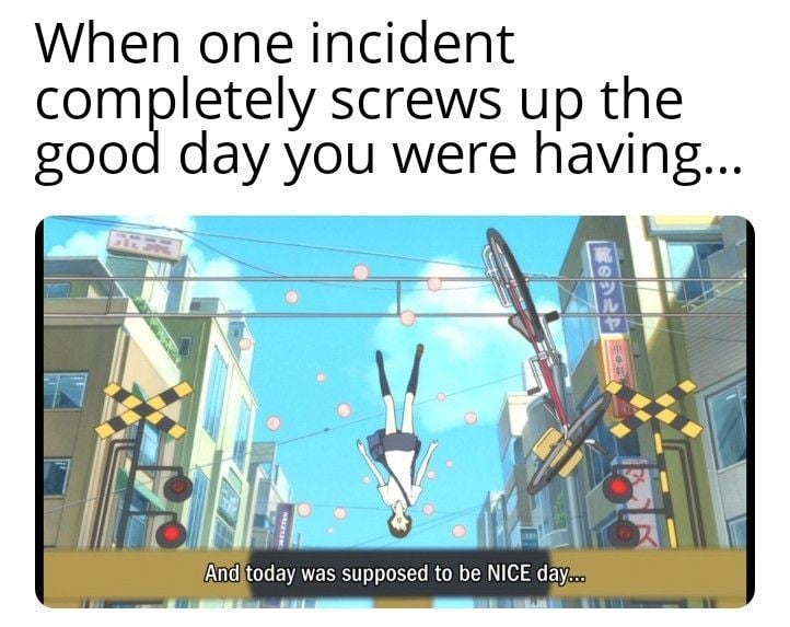 Girl Who Leapt Through Time Makoto Nice Day Meme Visual