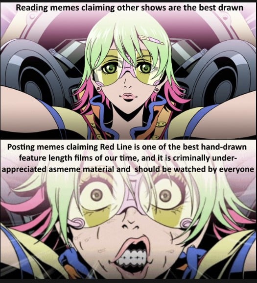 Redline Posting Meme Visual