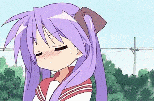 Kagami Hiiragi Lucky Star Twintails.gif