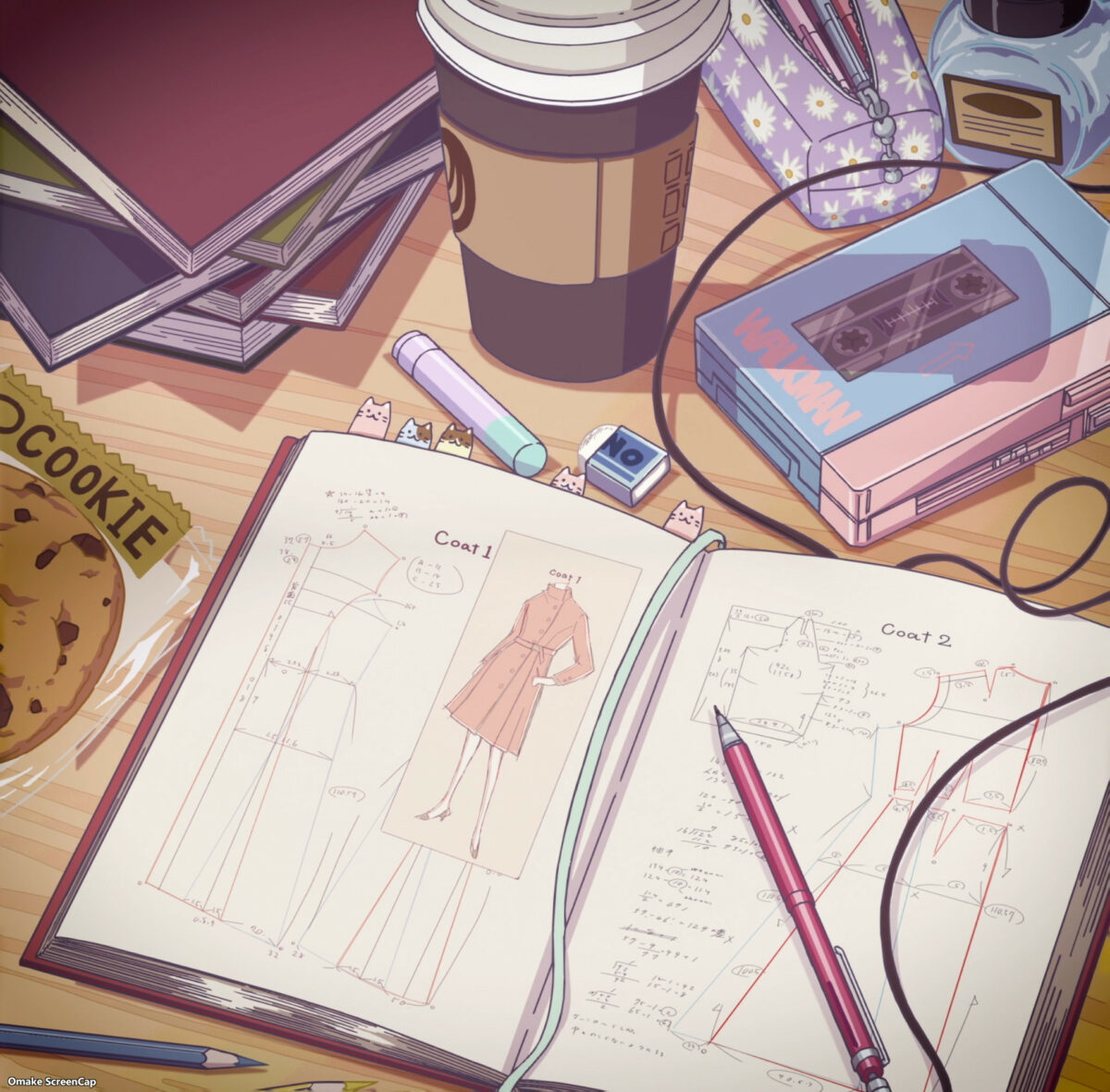 Goddess Cafe Terrace ED Ouka's Fashion Sketches