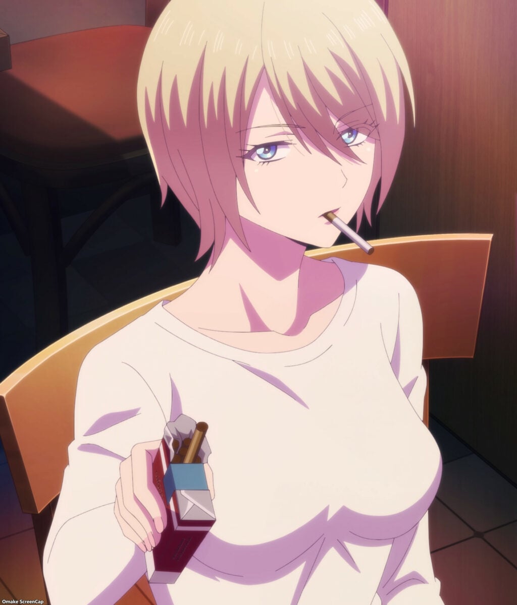 Goddess Cafe Terrace Episode 1 Akane Offers Chocolate Cigarettes