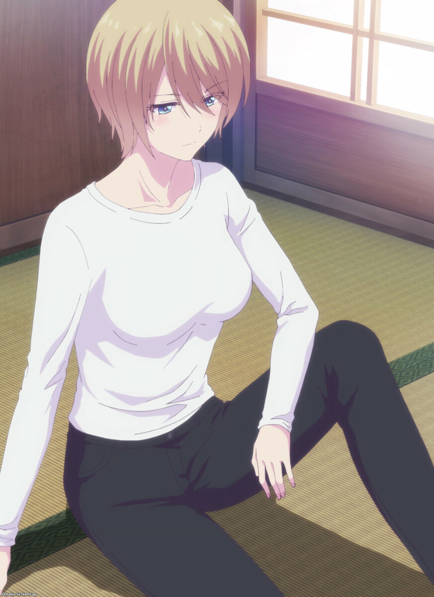 Goddess Cafe Terrace Episode 1 Akane Sits On Floor