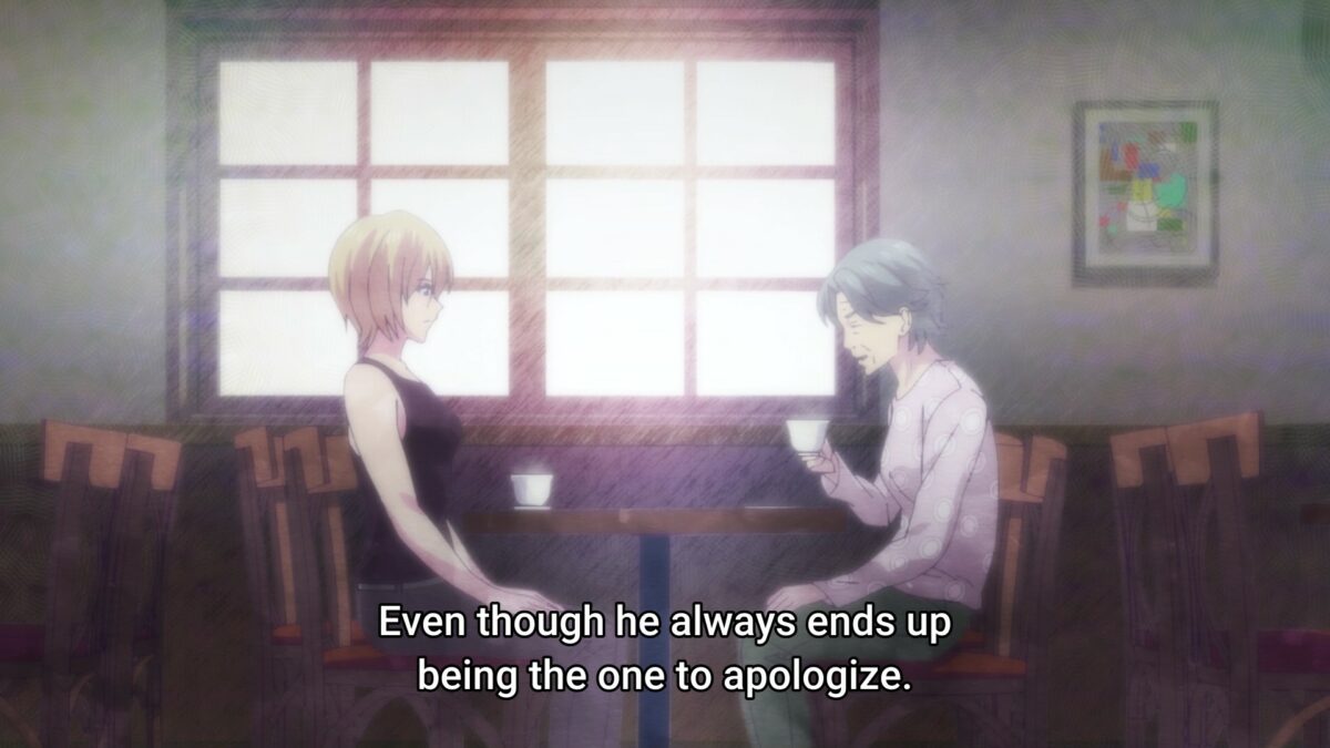 Goddess Cafe Terrace Episode 2 Akane Talks To Grandma