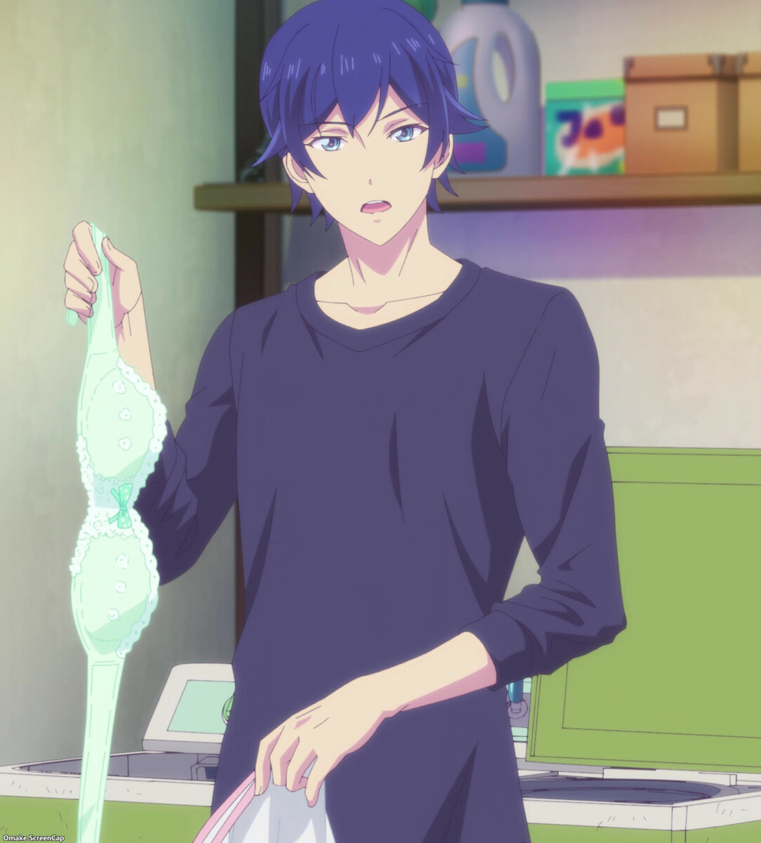 Goddess Cafe Terrace Episode 2 Hayato Holds Up Bra