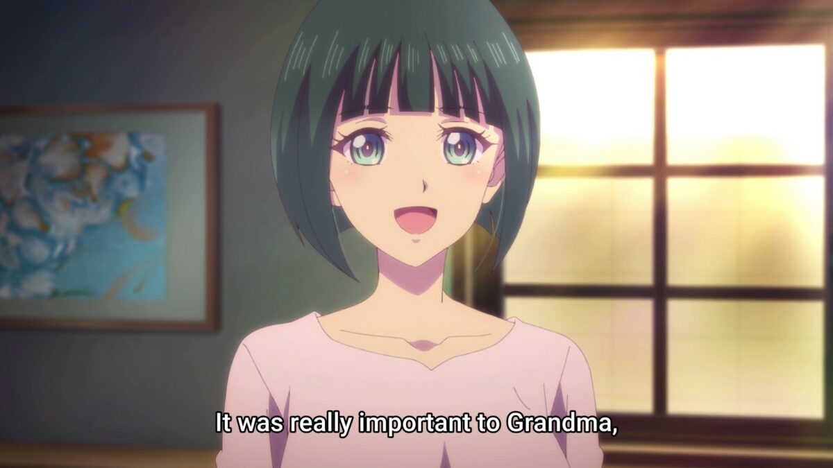 Goddess Cafe Terrace Episode 2 Shiragiku Mentions Grandma