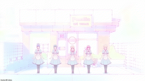 Goddess Cafe Terrace OP Goddesses Dance Outside Familia