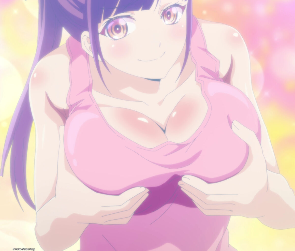 Goddess Cafe Terrace Episode 3 Ami Holds Chest BC