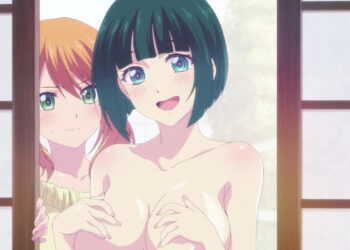 Goddess Cafe Terrace Episode 4 Shiragiku Covers Chest DG Crop