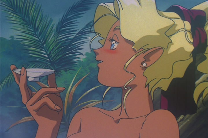 Tenchi Muyo Mihoshi Drinking In Onsen Visual