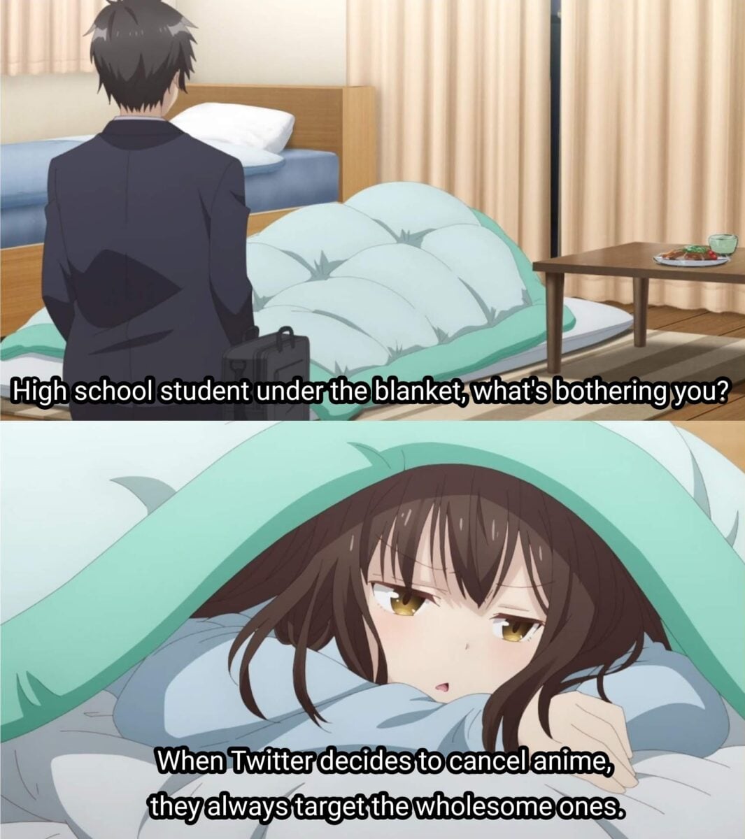 High School Student Under The Blanket Meme
