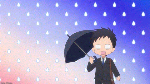 My Tiny Senpai Episode 2 Shinozaki Drops Umbrella