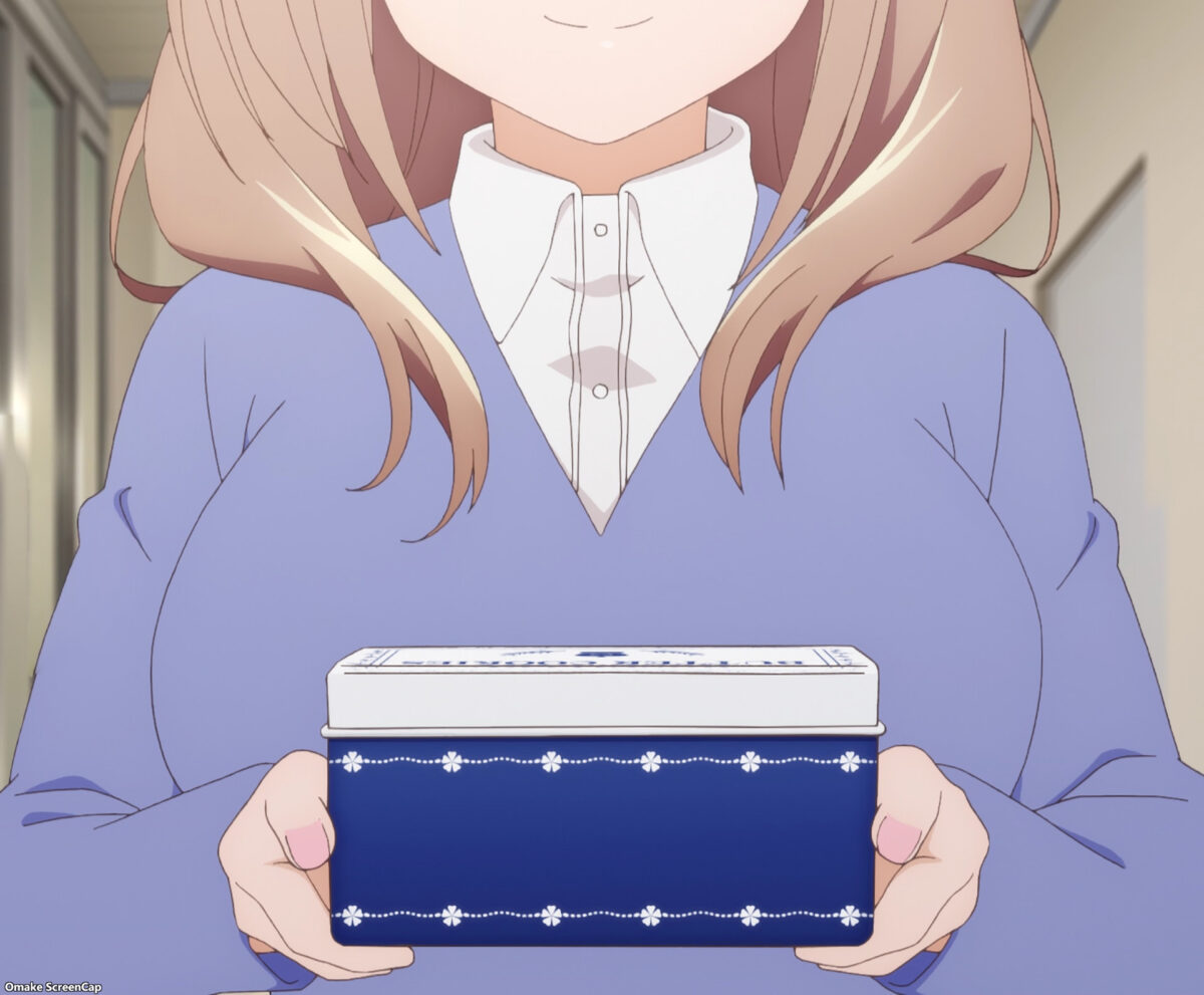 My Tiny Senpai Episode 2 Shiori Carries Cookie Tin