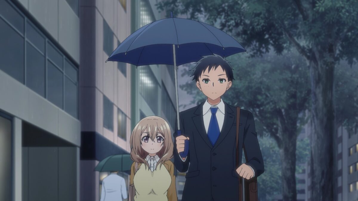 My Tiny Senpai Episode 2 Shiori Shares Umbrella With Shinozaki