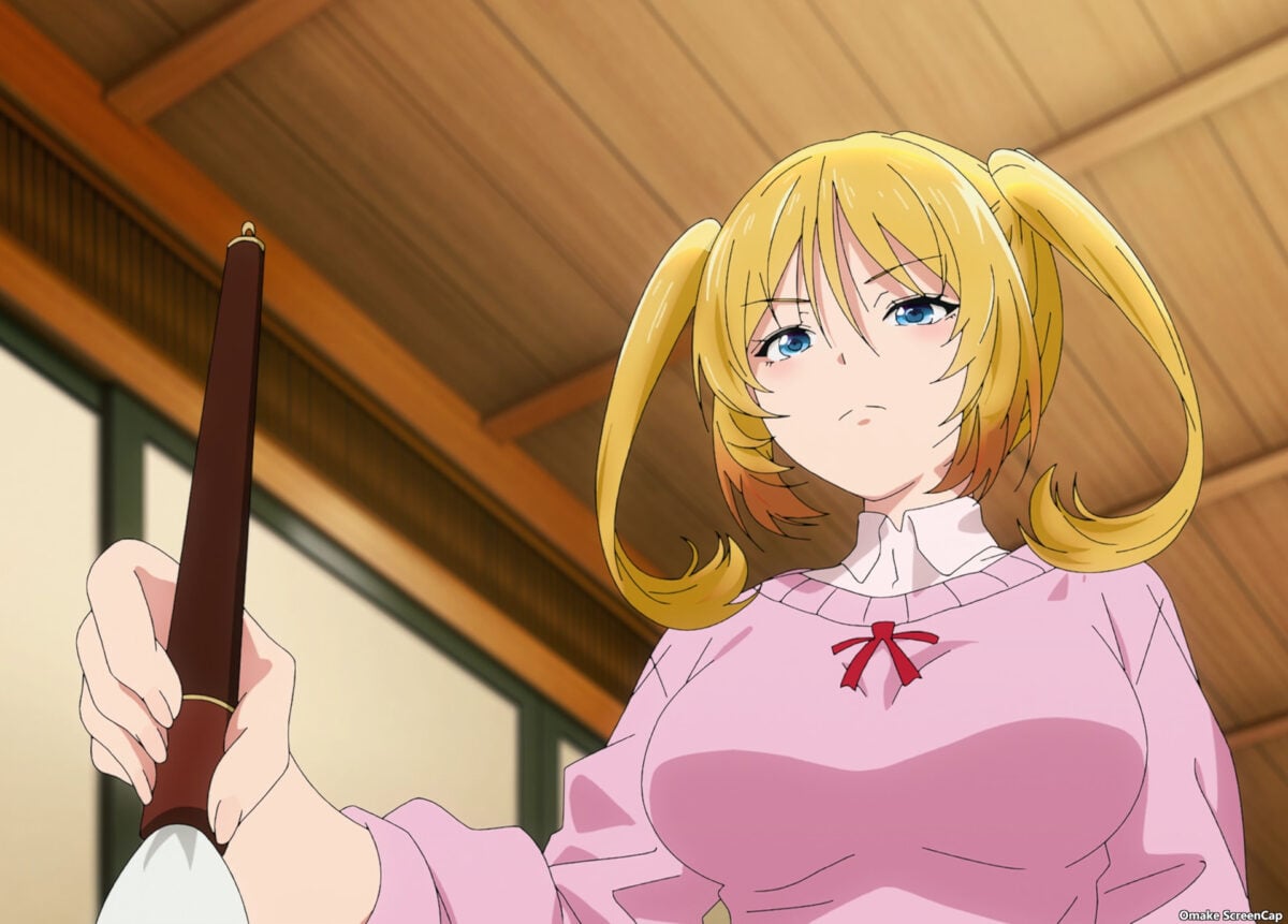 TenPuru Episode 1 Mia Holds Calligraphy Brush