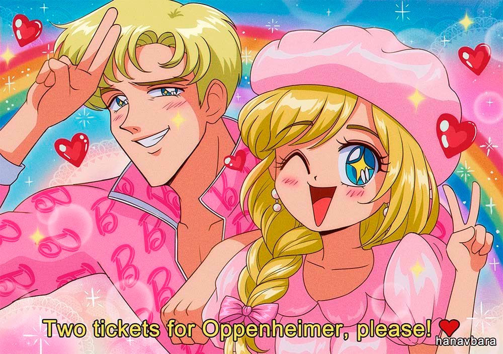 Barbie And Ken Buy Tickets For Oppenheimer