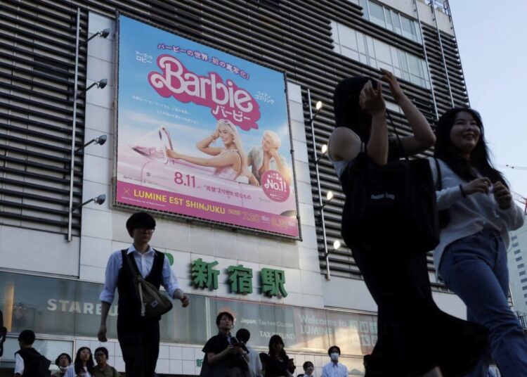 Barbie Film Release In Shinjuku
