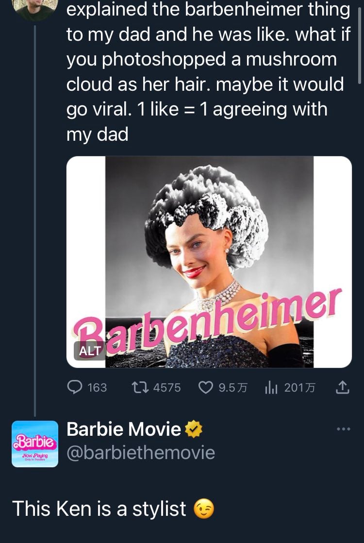 Barbie Mushroom Cloud Hair