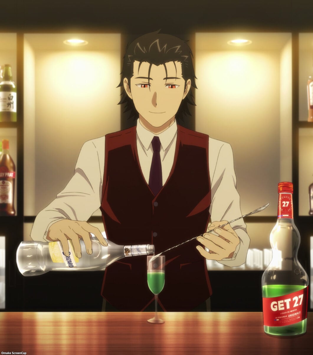 Bartender Kami No Glass Episode 1 Sasakura Pours Grasshopper