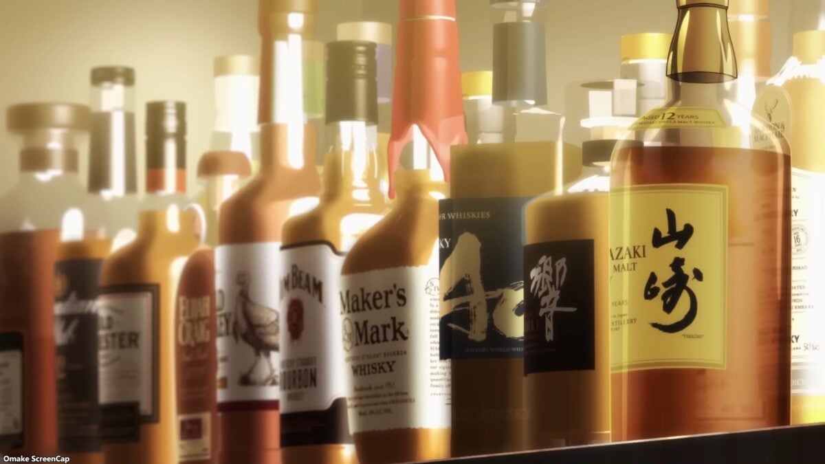 Bartender Kami No Glass OP Japanese Whisky Next To Bourbon