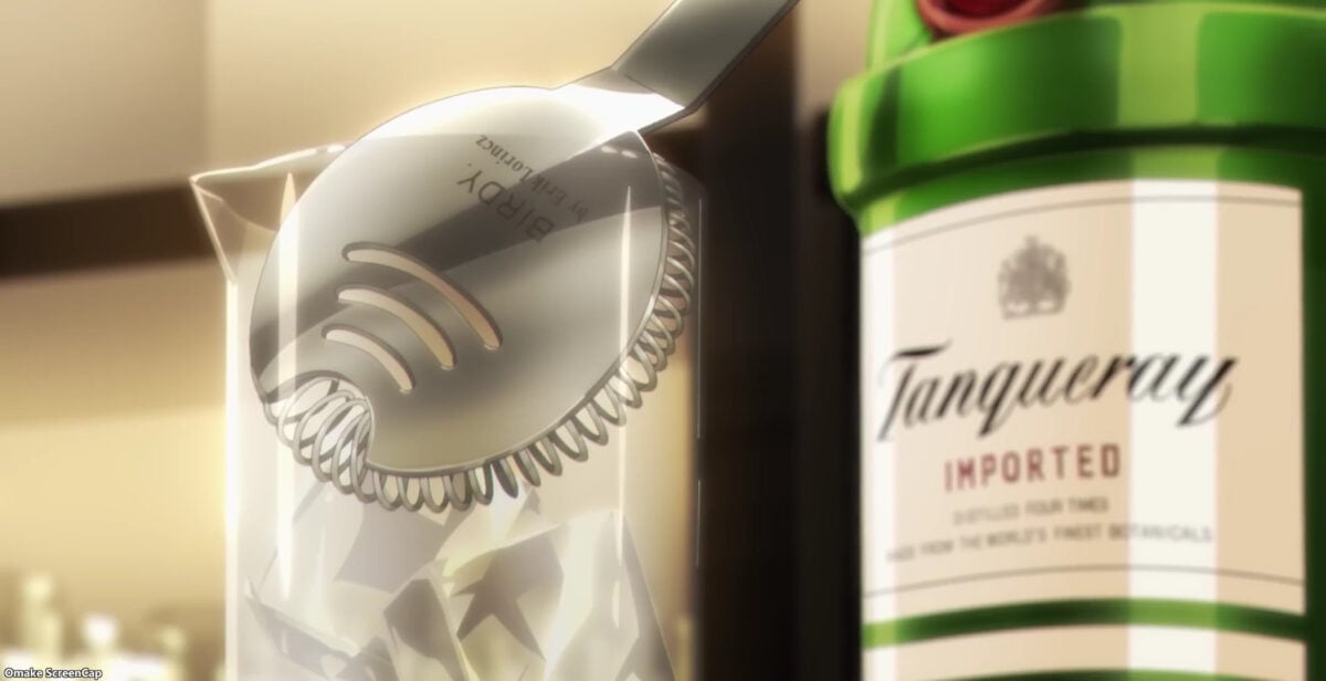 Bartender Kami No Glass OP Strainer And Gin Bottle