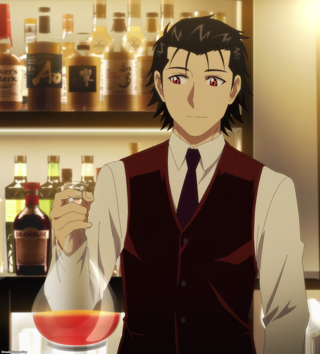 Bartender Glass Of God Episode 4 Sasakura Holds Decanter