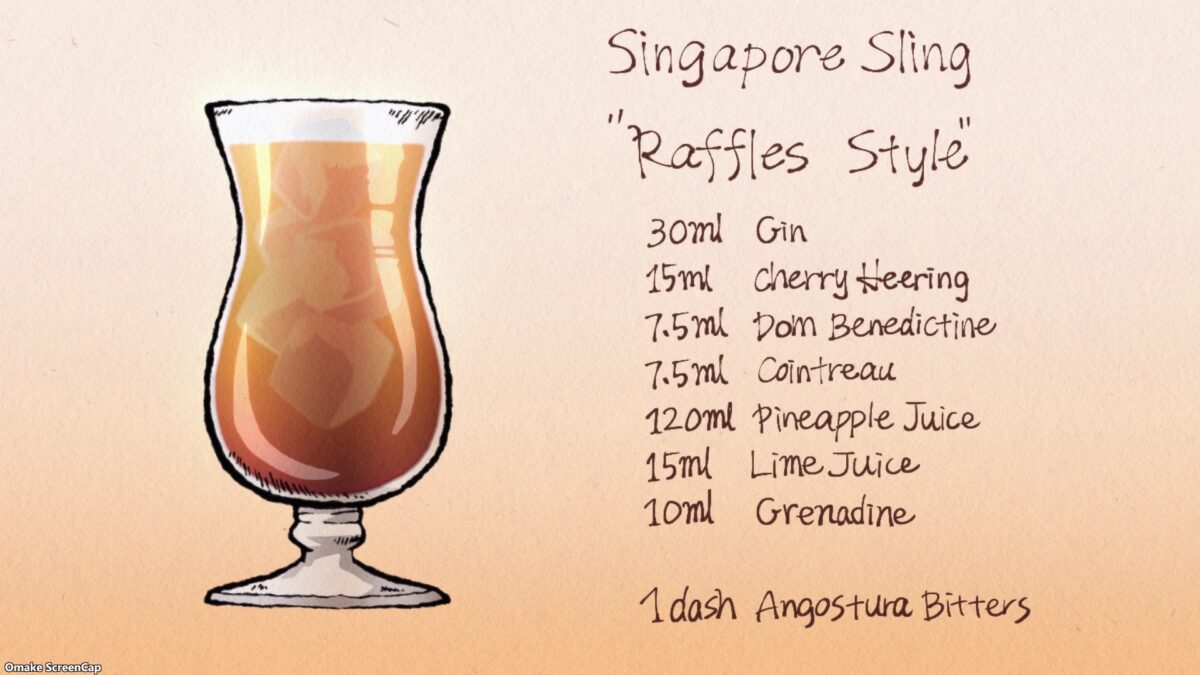 Bartender Glass Of God Episode 7 Singapore Sling Raffles Recipe