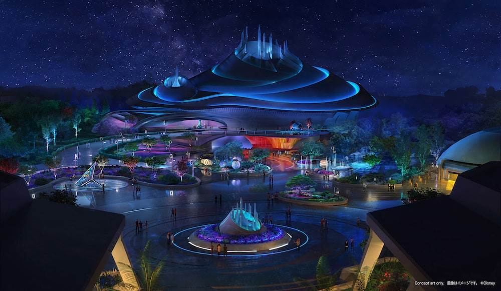 Spacemountain Night Time Concept Art