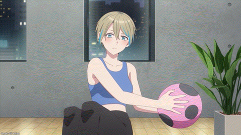 Rinkai! Episode 11 Kinusa Medicine Ball Crunches