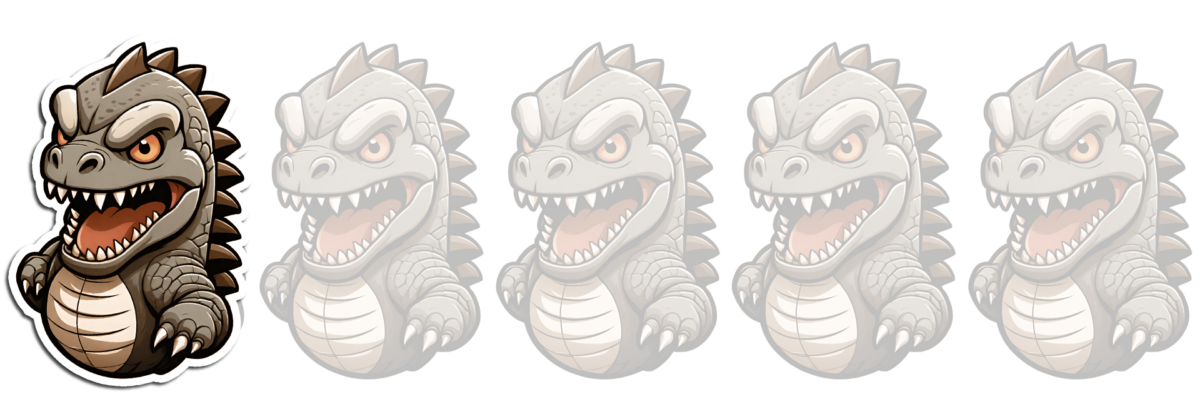 1 Chibi Godzillas