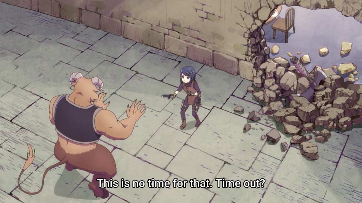 Dungeon No Naka No Hito Episode 1 Monster Asks Time Out