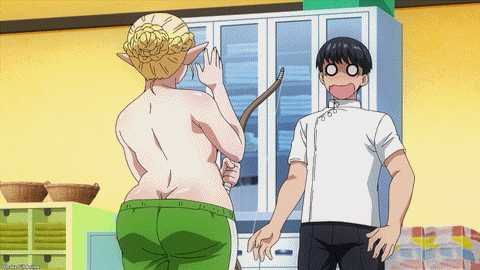 Elf San Wa Yaserarenai Episode 1 Naoe Scandalized