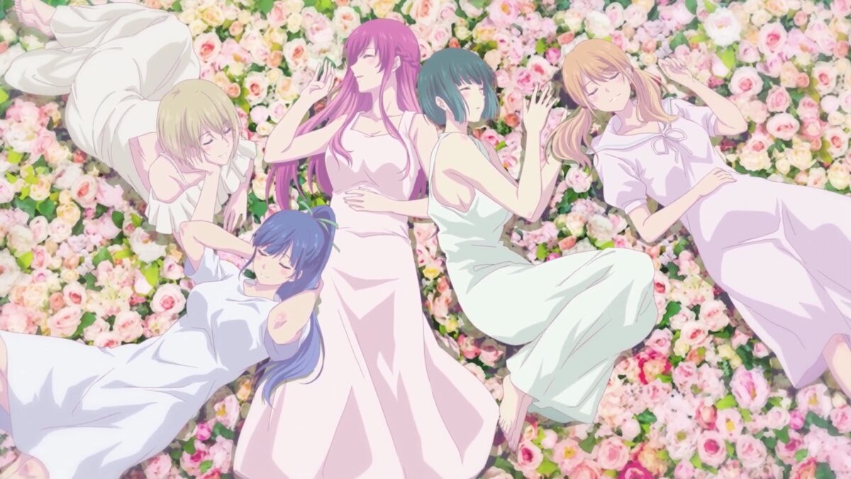 Goddess Cafe Terrace ED Goddesses In Flower Bed