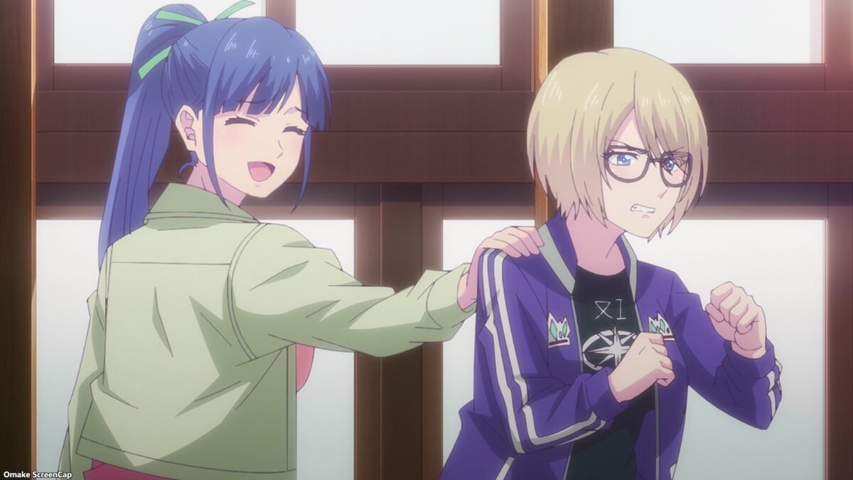 Goddess Cafe Terrace Episode 14 Ami Holds Akane Back