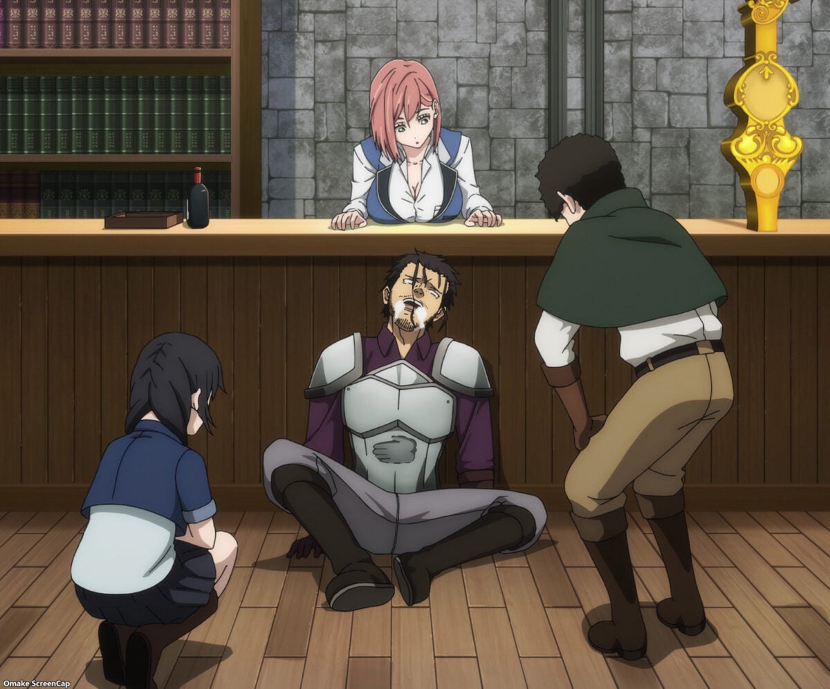 Shinmai Ossan Boukensha Episode 1 Adventurers' Guild Looks At Drunk