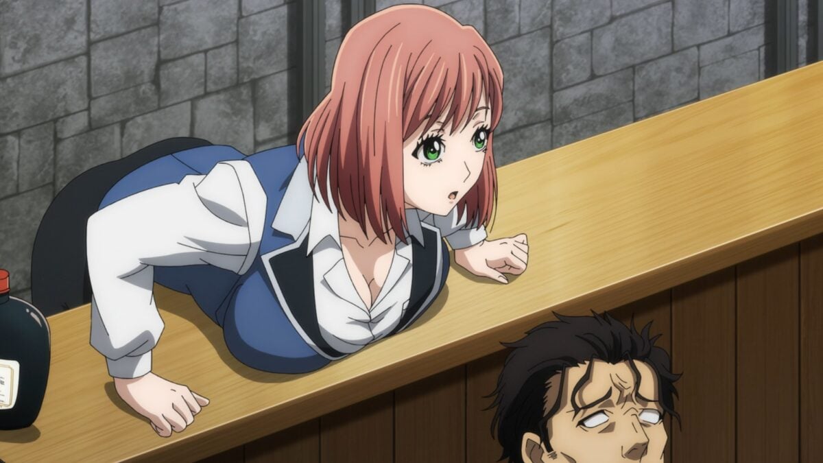 Shinmai Ossan Boukensha Episode 1 Alisa Leans Over