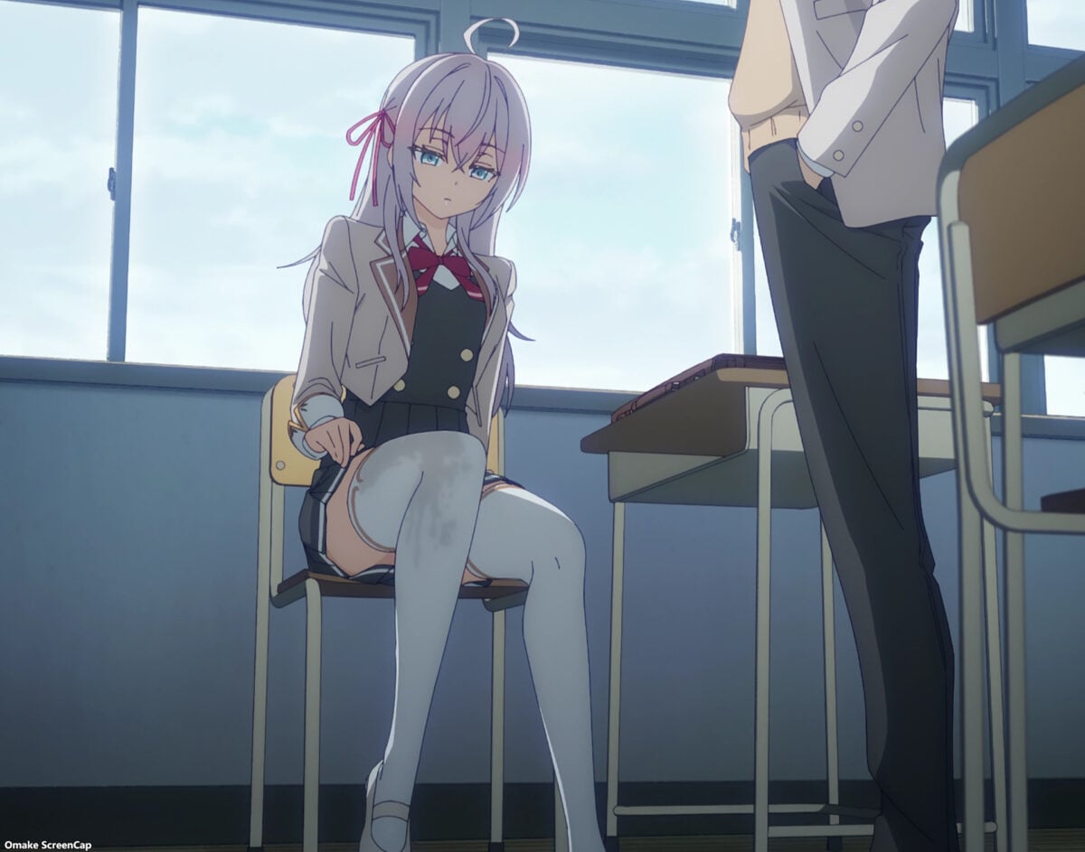Tokidoki Bosotto Russia Go De Dereru Tonari No Alya San Episode 1 Alya Wet Thigh Sock