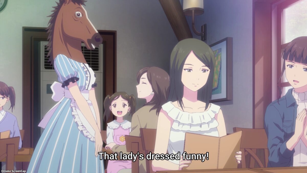 Goddess Cafe Terrace Episode 17 Ami Wears Horse Head