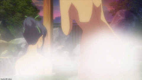 Goddess Cafe Terrace Episode 17 Ouka Sits In Onsen