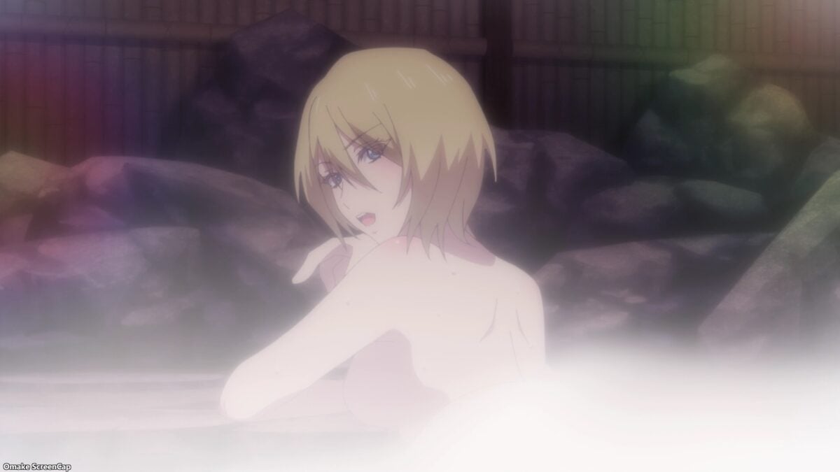 Goddess Cafe Terrace Episode 18 Akane Leans On Hot Spring Lip