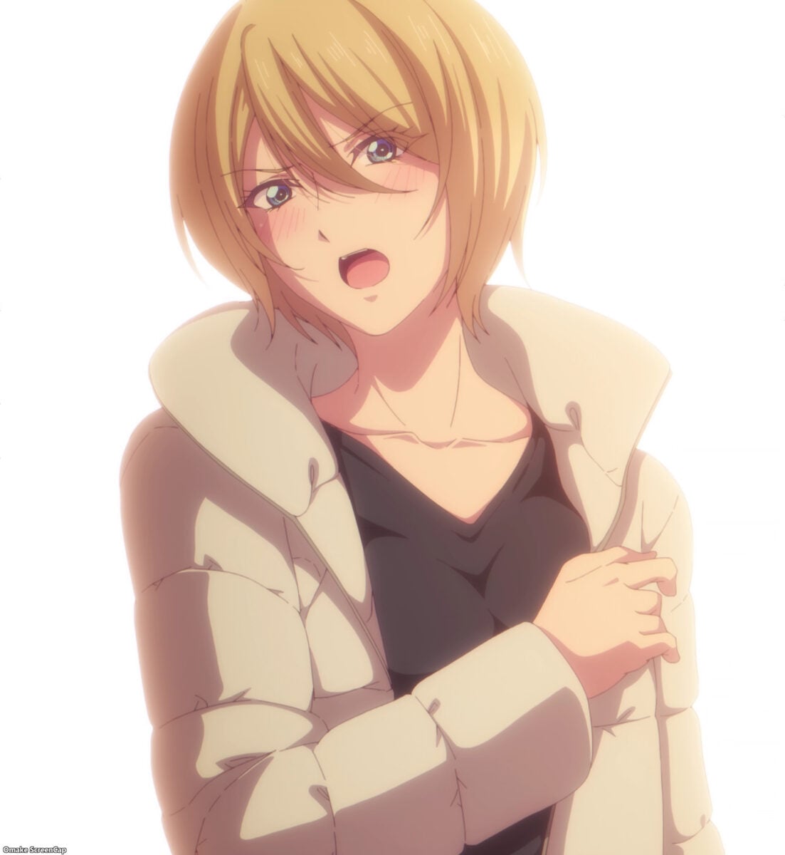 Goddess Cafe Terrace Episode 20 Akane Hugs Chest