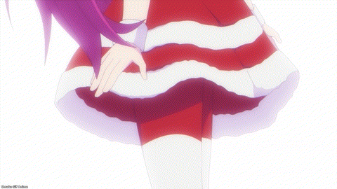 Goddess Cafe Terrace Episode 20 Ouka Twirls Santa Uniform