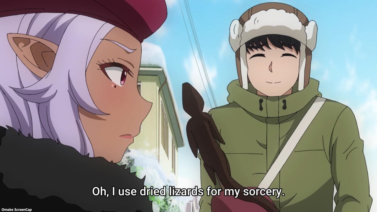 Plus Sized Elf Episode 6 Kuroeda Carries Dried Lizard